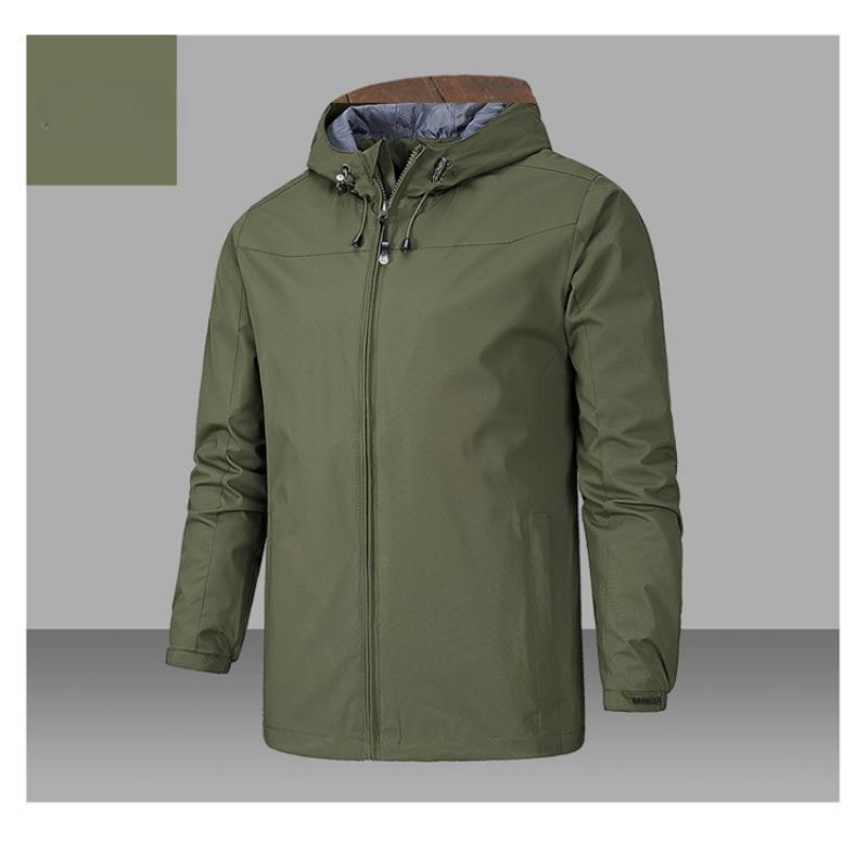Herren Herbst Einfarbig Trenchcoat Jacke Wanderanzug Einlagiger Trenchcoat