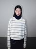 Aenhacheu Stripe Round Knit Ivory
