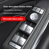 Car Door Glass Lifting Button Decorative Sticker For For Mercedes Benz G C E Class GLK GLC ML GL GLE GLS Auto Accessories