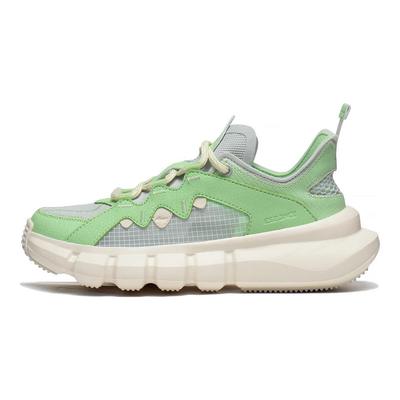 Li Ning Wudao Non-Slip Wear-Resistant Low-Top Sports Casual Shoes Women Sneakers Green Gray ABCT050-2