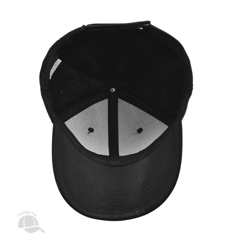 Korean Unisex Solid Color Embroidered Baseball Cap - Sun Protection