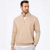Men's Quarter-Zip Stand Collar Sweatshirt - Casual Long Sleeve Winter Top