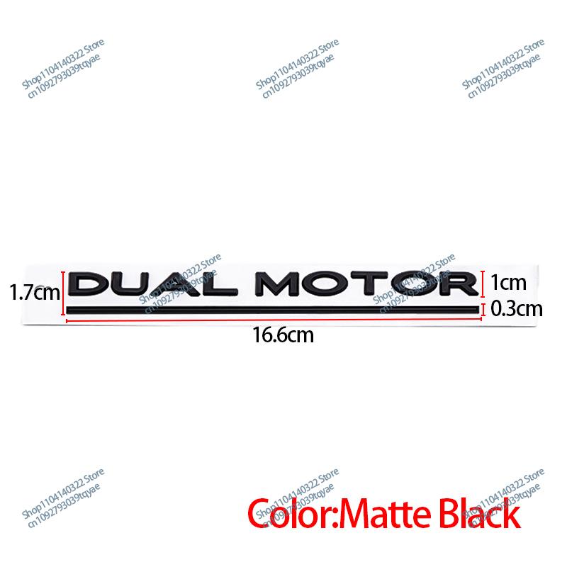 ABS SpaceX Dual Motor Sticker Fender Side Decal For Tesla Model Y S 3 X Letters Space Logo Rear Emblem Badge Trunk Accessories