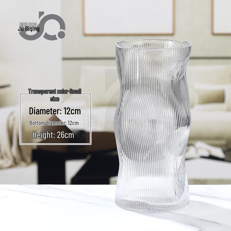 Nordic Clear Glass Vase for Lucky Bamboo - Stylish Living Room Decor & Floral Arrangements