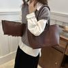 Women's Bag Large Capacity Soft Leather Tote Bags Casual Versatile Shoulder Handbag Winter Versatile Commute Bag