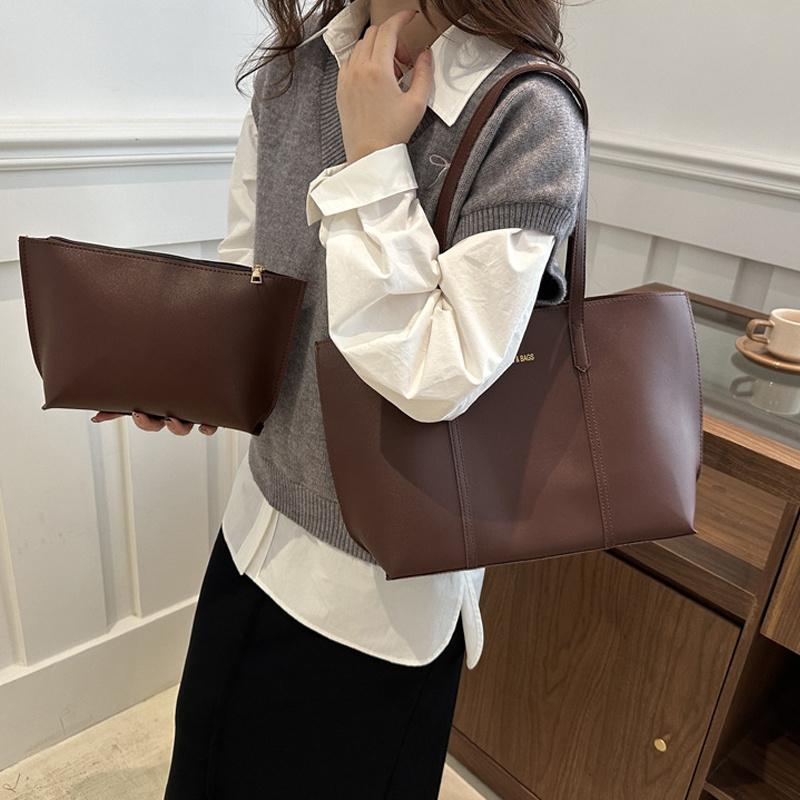 Women's Bag Large Capacity Soft Leather Tote Bags Casual Versatile Shoulder Handbag Winter Versatile Commute Bag