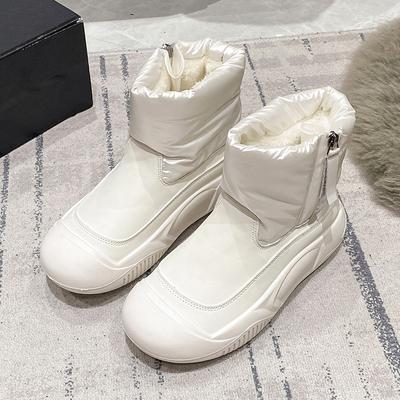 Femmes Plateforme Fourrure Bottines Plates Chaussures Baskets Chaudes Hiver 2025 Tendance Neuf Sport Voyage Chaussures Décontractées Neige Botas Mujer