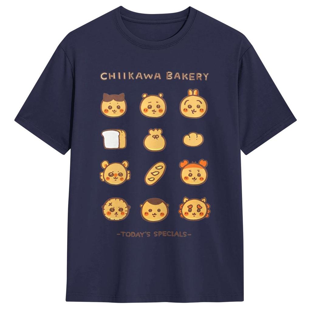Men T-Shirt Chiikawa Chiikawa Bakery T-Shirts Hipster Beach Tee Shirt Funny Design 100% Cotton Tops Gift Idea