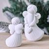 2Pcs Diy Handmade Angel Plaster Resin Moulds With Heart Star Designs 3D Angel Silicone Moulds Decorative Sculptures Craft
