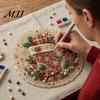 Unique Christmas Craft Gifts DIY Sun Catcher Kit, Faux Pearl Art Hanging Ornament, Santa Claus Artistic Projects for Beginners Xmas Tree Kit