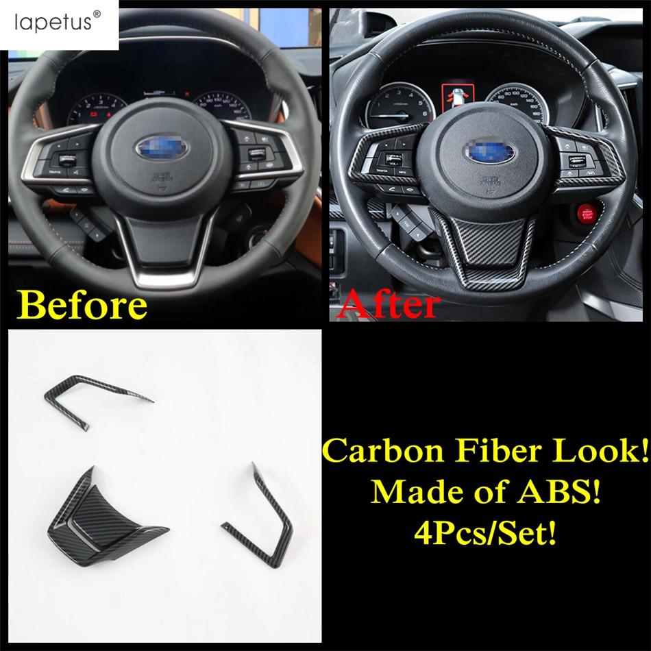 For Subaru Outback   Head Lamp Steering Wheel Gear Water Cup Holder Gear Shift Panel Cover Trim Carbon Fiber Accessories
