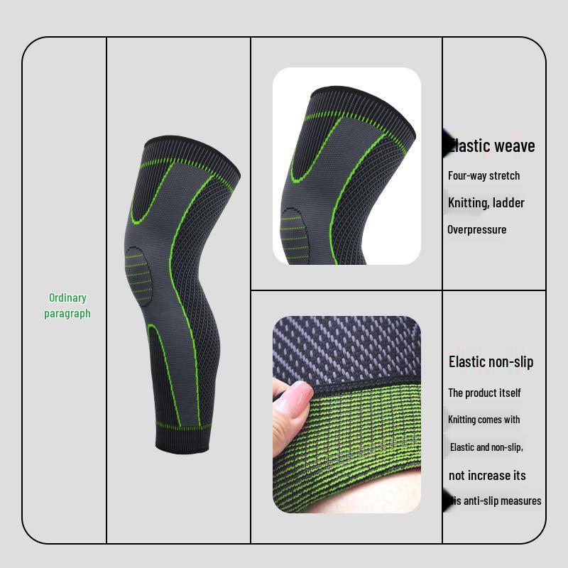 

Трикотажные наколенники полной длины: Нескользящие, Теплые, Защитные для бега и велоспорта XL Single