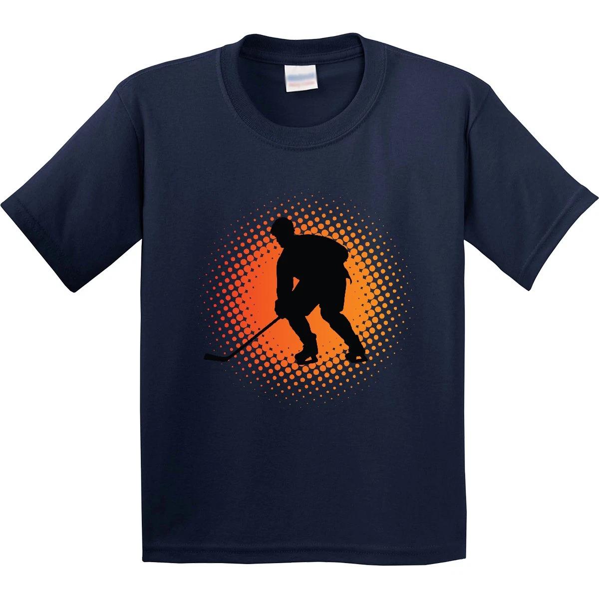 Inktastic Play Hockey Sports Youth kids boys T-Shirt Ice Silhouette Player Team Tee Kids 120