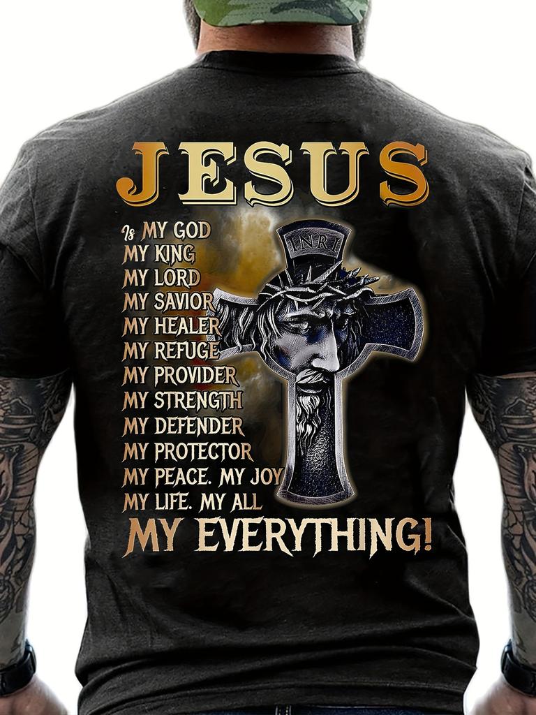 Men's Until I Said Amen Print Tee Casual Short Sleeve Spring Summer Fall Gift T-Shirt