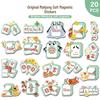 20-Piece Set: Chinese Style Magnetic Mahjong Stickers for Home Decor and Organization