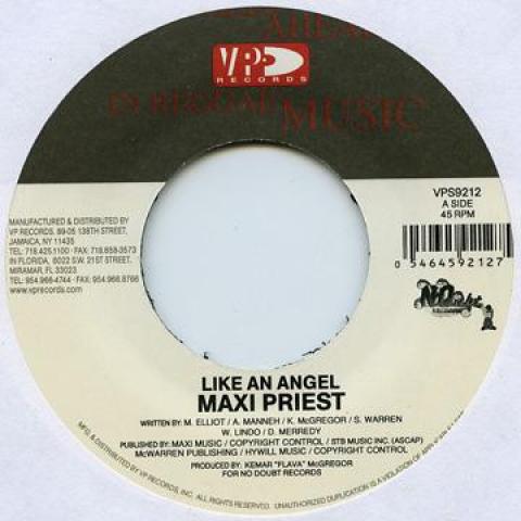 

7inch Record MAXI PRIEST - Like An Angel VPS9212 VP 2010 US Reggae, Ska & Dub Used