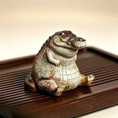Miniature Crocodile Statue Resin Handicrafts, Stress-relieving Decorative Items, Tea Room Table Ornaments