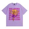 Funny Cute Coffee Ballerina Cappuccino T Shirt Fashion Kawaii Vintage Cartoon T-shirts Men Women Oversized Casual Cotton T-shirt