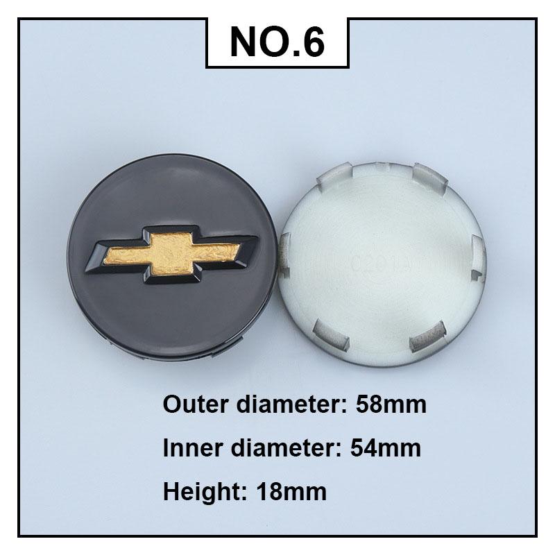 4PCS Car Wheel Center Covers Hub Caps Badge for Chevrolet Malibu AVEO Corvette CRUZE EQUINOx IMPALA LACETTI TRAX ORLANDO Sail