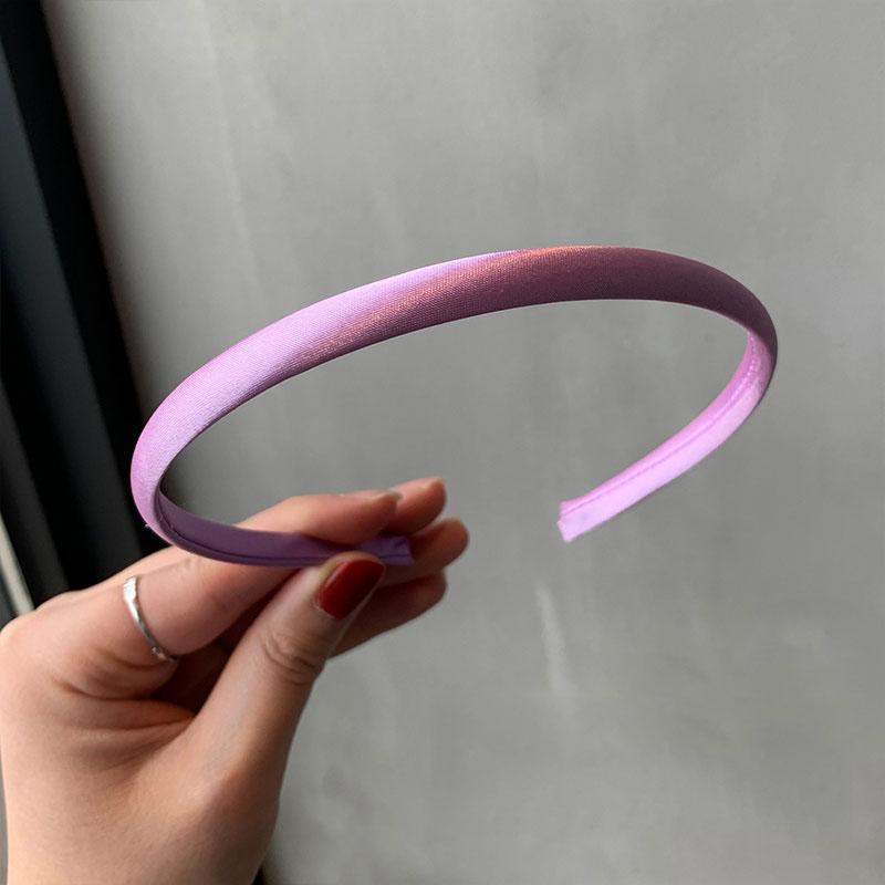 Red Blue Green Satin Headband for Women Girls Kids Hair Band Solid Color Thin Elastic Hair Hoop Accessories Headpiece
