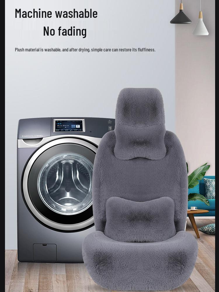 Universelles Plüsch-Winter-Autositzkissen mit vollständiger Umrandung