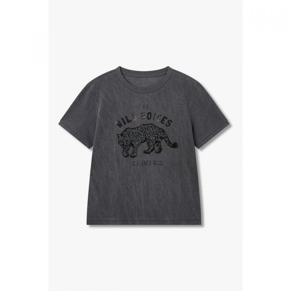 

Vov Leopard Graphic T shirT 7156340002 Charcoal (69)/M(66)