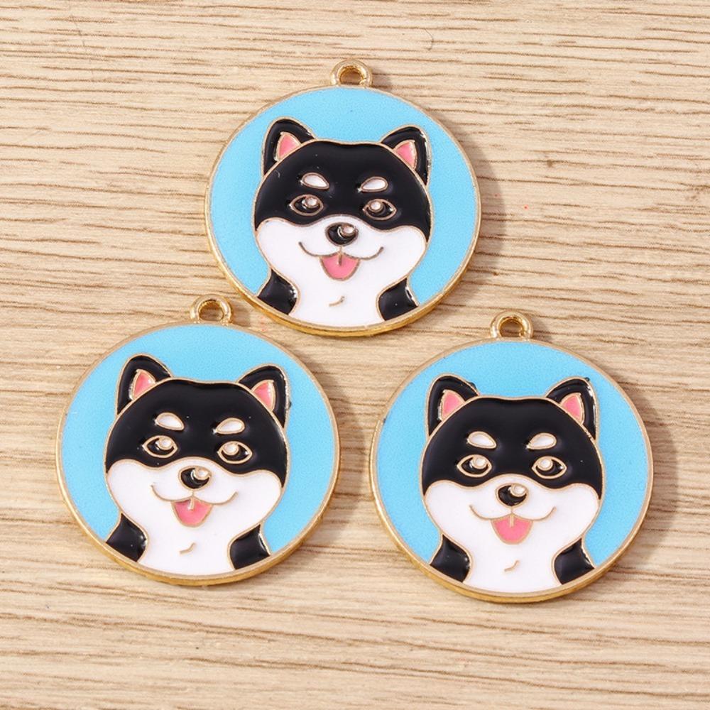 10Pcs/Set Handmade Enamel Dog Charms Alloy Necklace Charms Cute Jewelry Making Charms  Jewelry