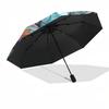 1pc Stained Glass Butterfly Design Automatic Opening Folding Umbrella with 8-Bone Iron Frame - Portable Outdoor for Fans, Travelers, Everyday Use, Fes