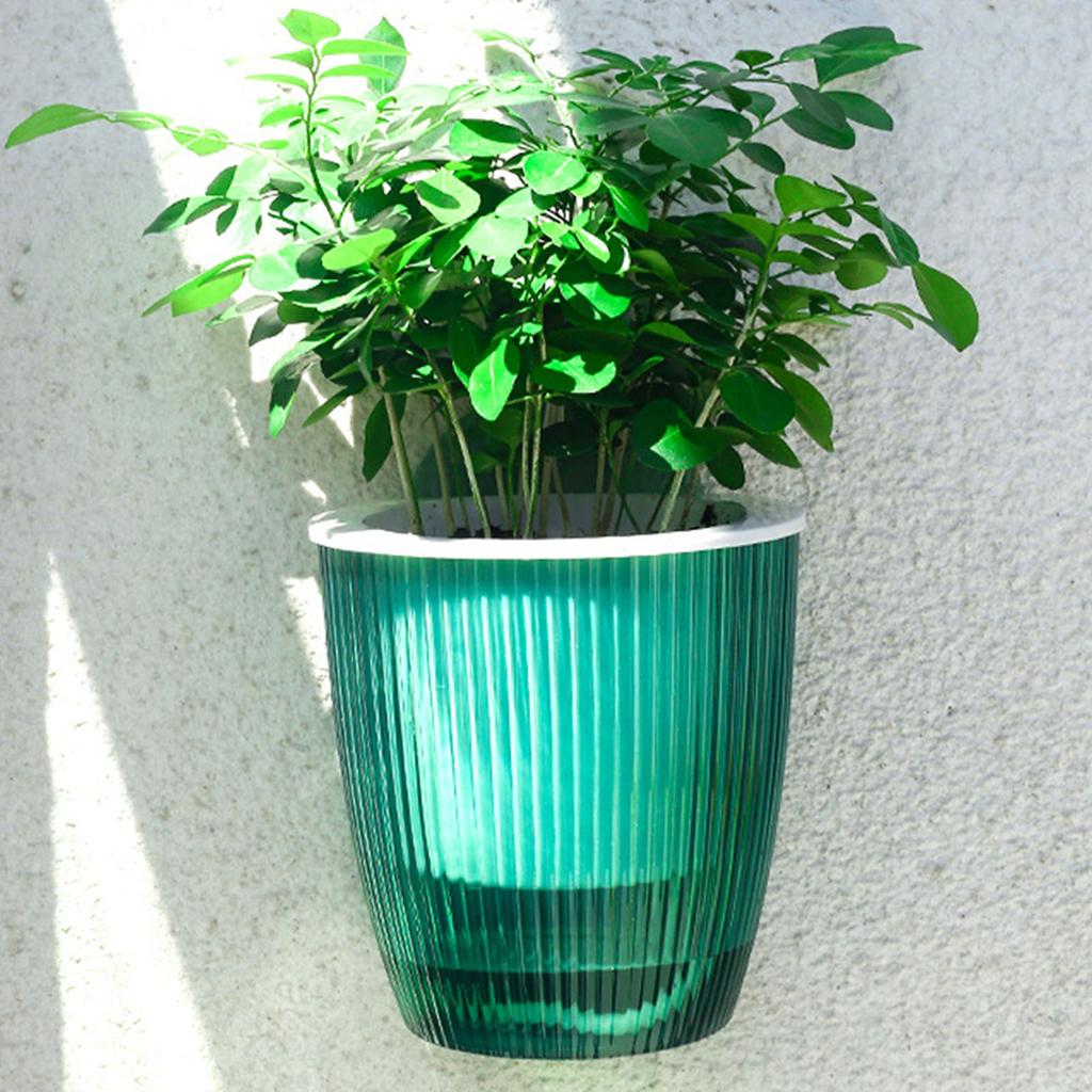 Selbstbewässernde Hängeblumentöpfe Wandmontierte Kunststoff-Topfpflanze Blumentopf Kreativer Hängepflanzgefäß Blumentopf Wanddekoration