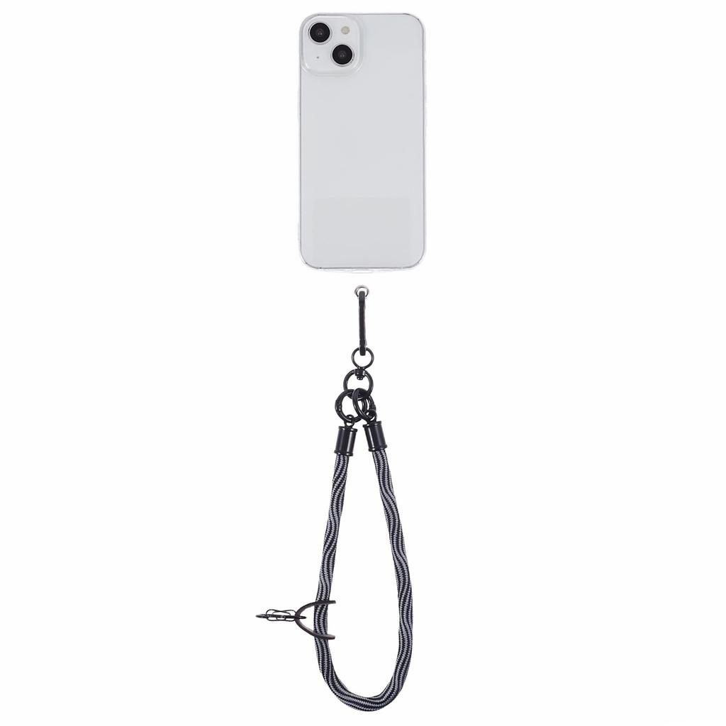 8mm 30cm S-Texture Hand Wrist Strap Short Lanyard Strap with Patch for Mobile Phone Keys Camera