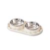 Stainless Steel Pet Food Bowl Leakproof Pet Dog Feeder Simple Dog Food Dispenser  For Cats Dogs