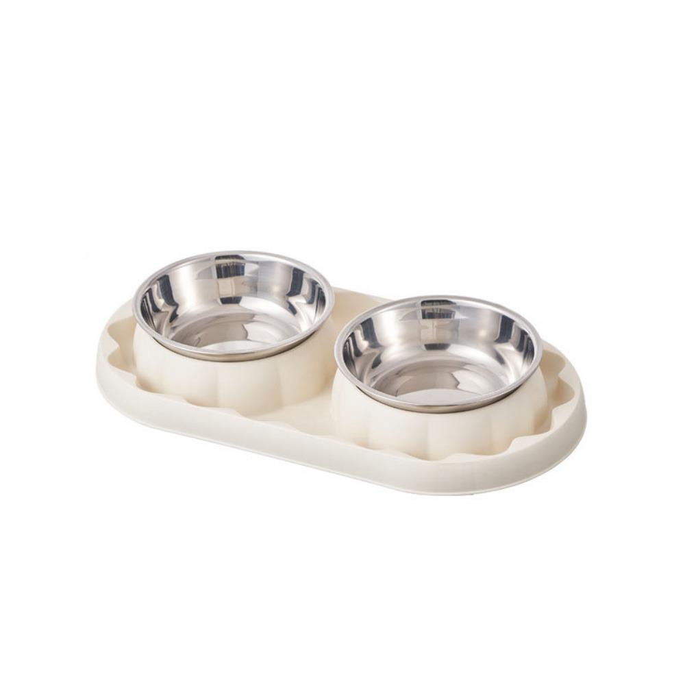 Stainless Steel Pet Food Bowl Leakproof Pet Dog Feeder Simple Dog Food Dispenser  For Cats Dogs