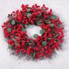 Festive Christmas Decoration Wreath Holiday Decoration Candlestick Garland