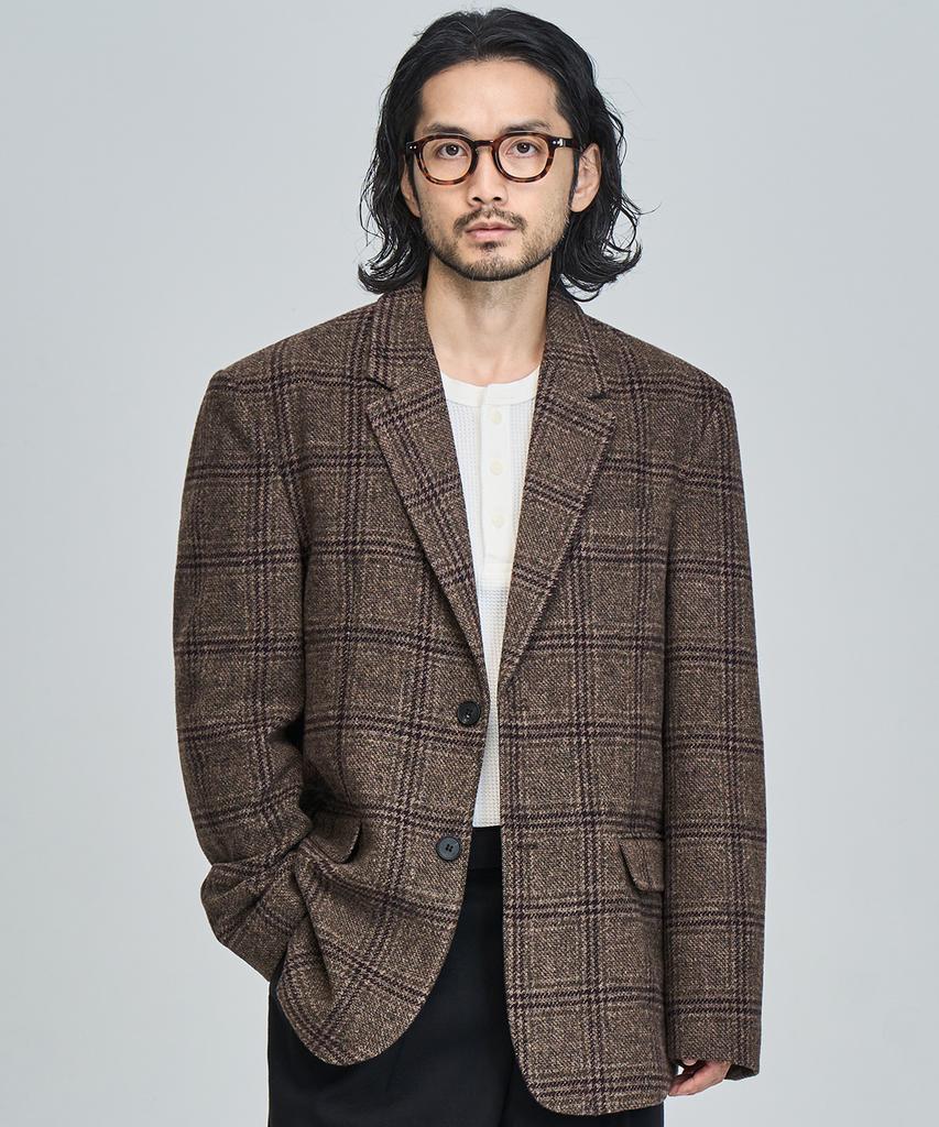 Prairie Wool Check Oversized Blazer (Glen Check)