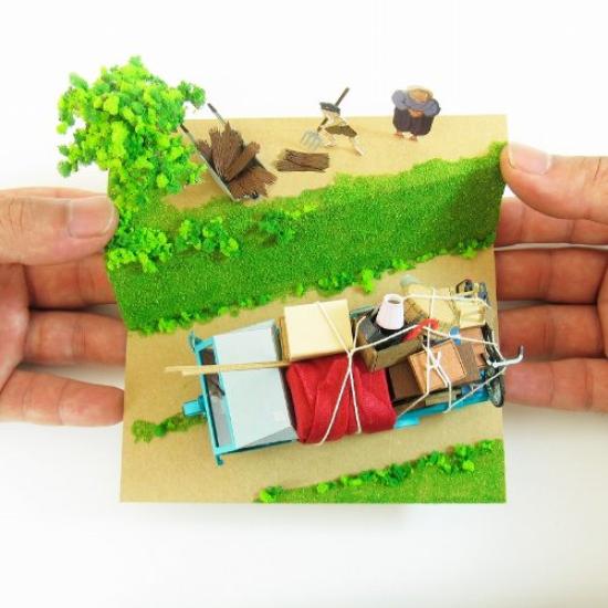 Sankei Miniature Art Kit Studio Ghibli My Neighbor The Kusakabe Family Moving Scale Paper Series Totoro House, 1/48 Craft, MK07-14