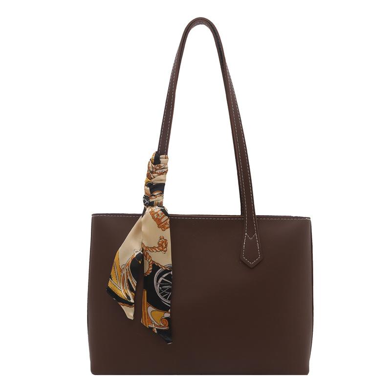 Tote Bag 2025 New Large-capacity Personalized Women's Bag Simple Work Commuter Shoulder Bag European and American Silk Scarf Tote Bag