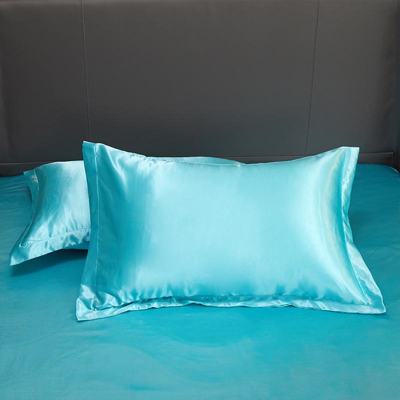 Eis-Seiden-Satin-Kissenbezug mit Reißverschluss - Luxuriöser Imitationsseiden-Kissenbezug