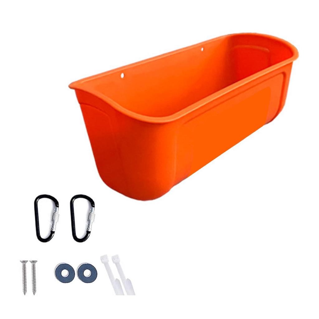 Feeder Durable Hanging Fence Feeder Capacity Spill-proof for Chicken Duck Goose Feeder Feed Trough For Automatic Feeding