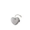 Bonaventura Mini-Tasche mit Kette, Schrumpfleder (Herz) [Silber], Münzbörse, Europäisches Echtes Leder, Geschenk, BCCT7-SI