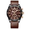 [MINI FOCUS] Męski zegarek MINI FOCUS Chronograph ze skórzanym paskiem MF161G03