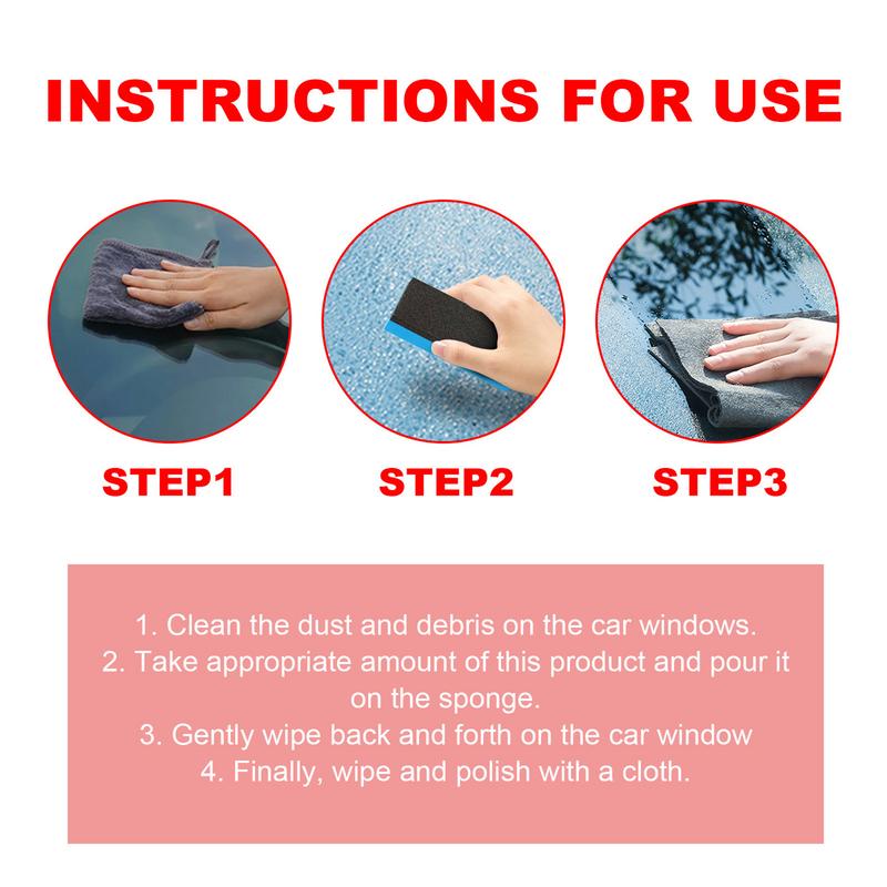 Glass Coating Cleaning Paste 100ml Hydrophobic Auto Glass Coating For Windshield Oil Film Cleaner Protective Layer