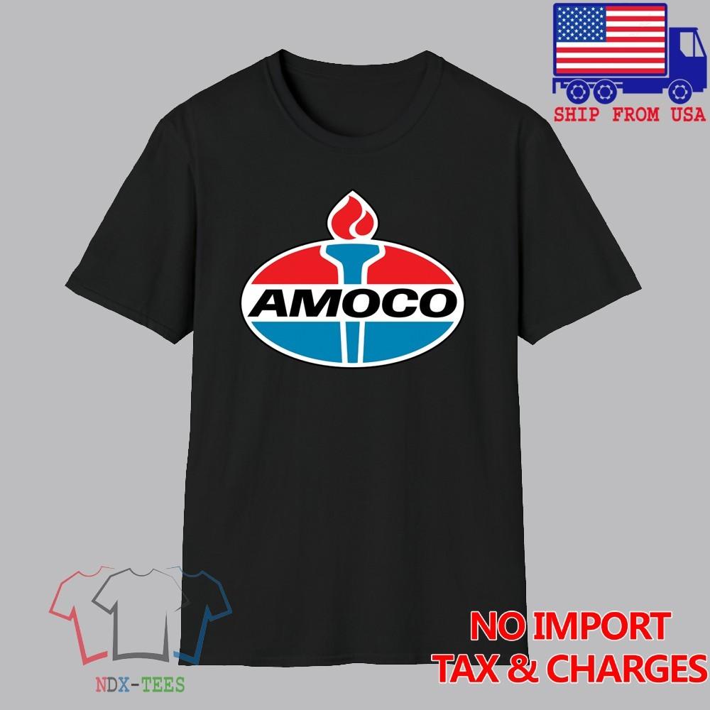 Amoco Oil Racing Car Motorcycle Men#039;s Black  Size S5XL Unisex T-Shirt S