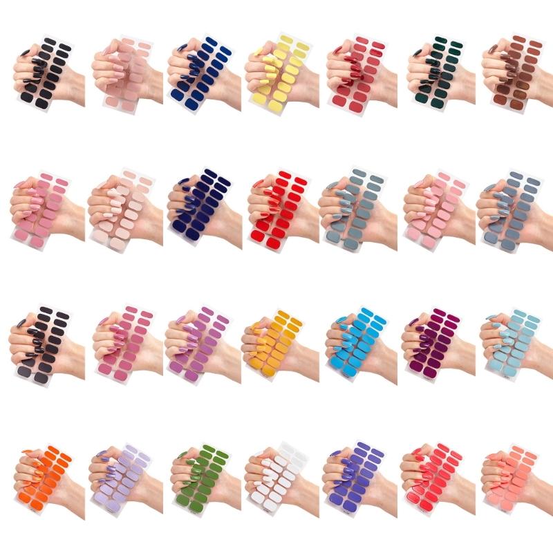 16 Strips Nail Stickers Full Cover Nail Decal Full Nail Wraps DIY Nail Art Decal