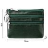 Durable PU Leather Money Coin Purse Waterproof with Key Ring Credit Card Holoder Wear-resistant Zipper Pocket Purse Maiden
