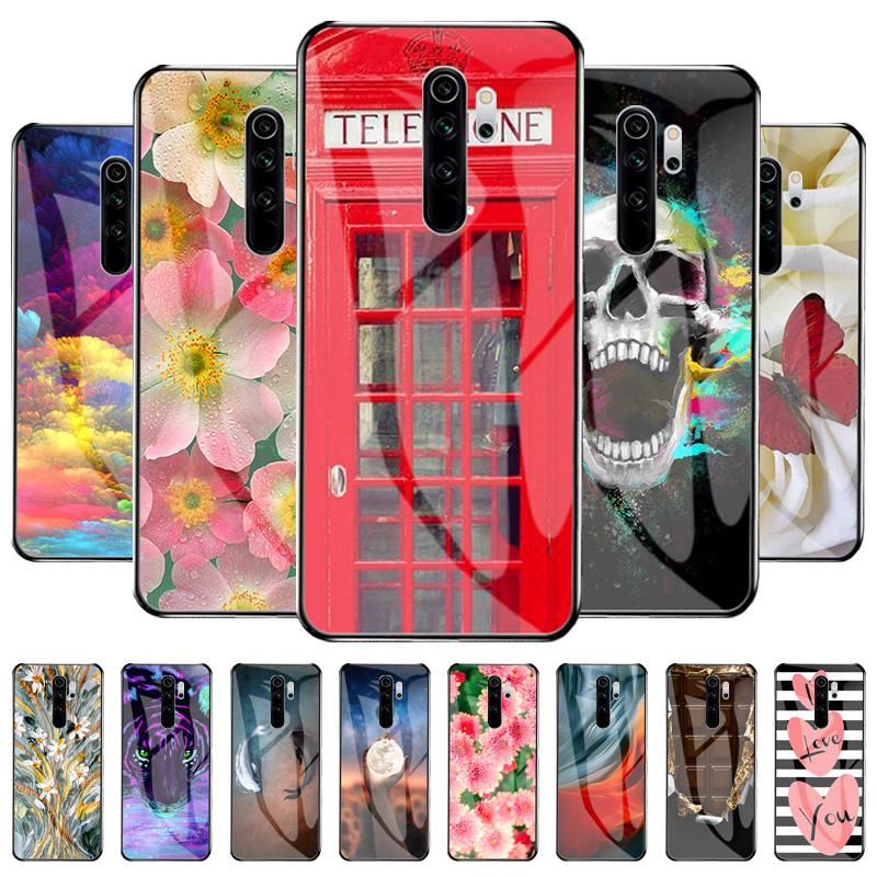 Protective Case For Xiaomi Redmi Note 8 Pro Case Tempered Glass Hard Funda For Xiaomi Redmi Note8 Pro Phone Cover Note 8pro Capa