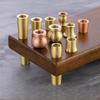 Piedini Mini Tavola in Ottone e Legno 4 Pezzi Riser Antiscivolo per Scatola Gioielli Vassoio Espositore Piccoli Mobili Uso Artigianato Fai da Te