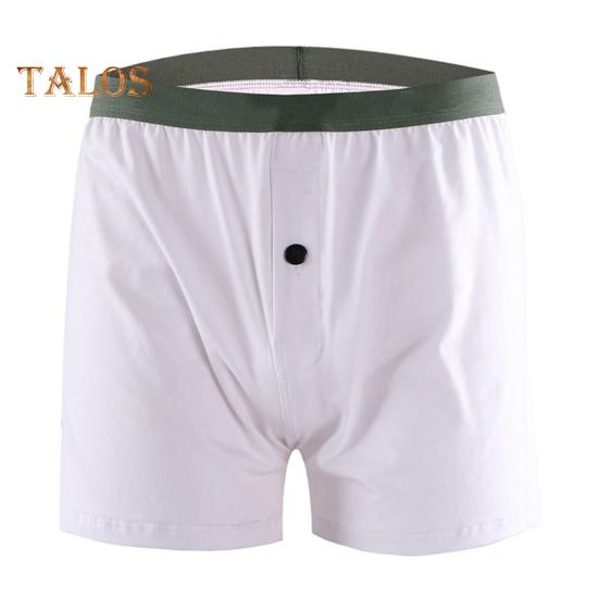 

Мужские трусы-боксеры со средней посадкой, эластичным поясом и пуговицами спереди, U-образные выпуклые шорты, удобные трусики для сна, повседневная одежда 3XL белый