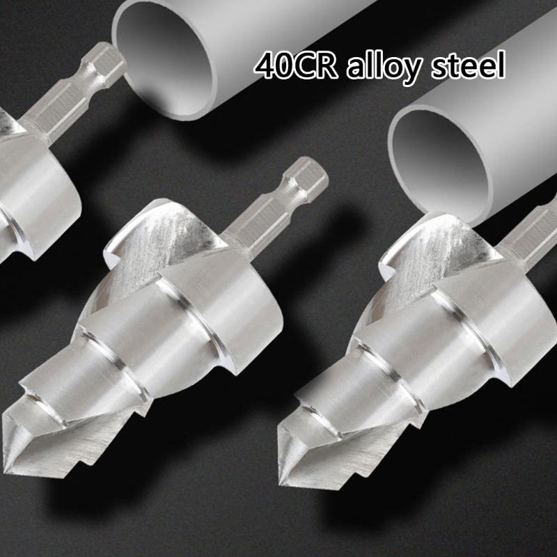 Steel Double/Triple Edged PVC Lifting Stepped Drill Bit for Precise Water Pipe Cutting Hole Expansion Hole Opener Tool