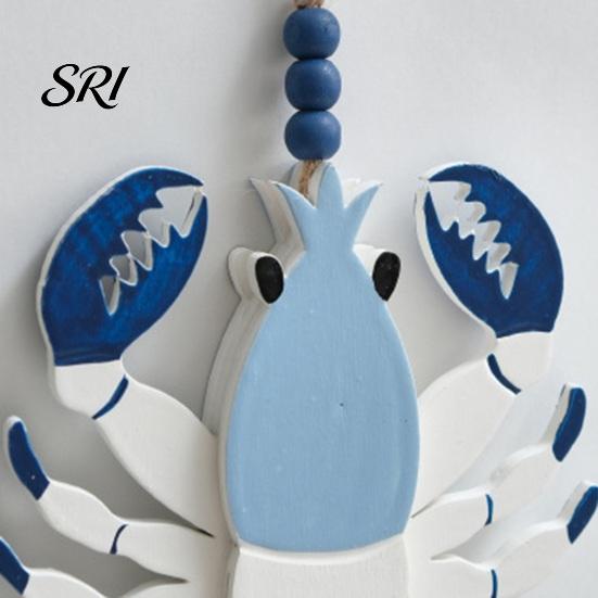 Turtle Coastal Ornament Handmade Wooden Beach Hanging Ornaments Rustic Lobster Crab Marine Animal Decor Seaside Atmosphere Decoration Ocean Theme Wall