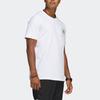 adidas T Shirts Men's White Crew Neck Moderate Straight Fit IC7750